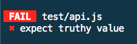 no message in a test